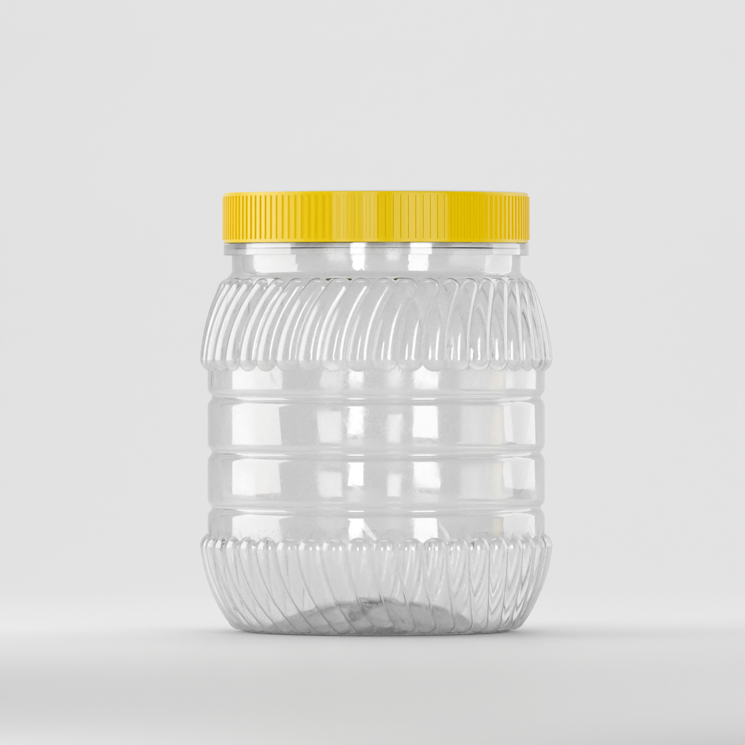 Borcan PET 1.5 L transparent cu capac 