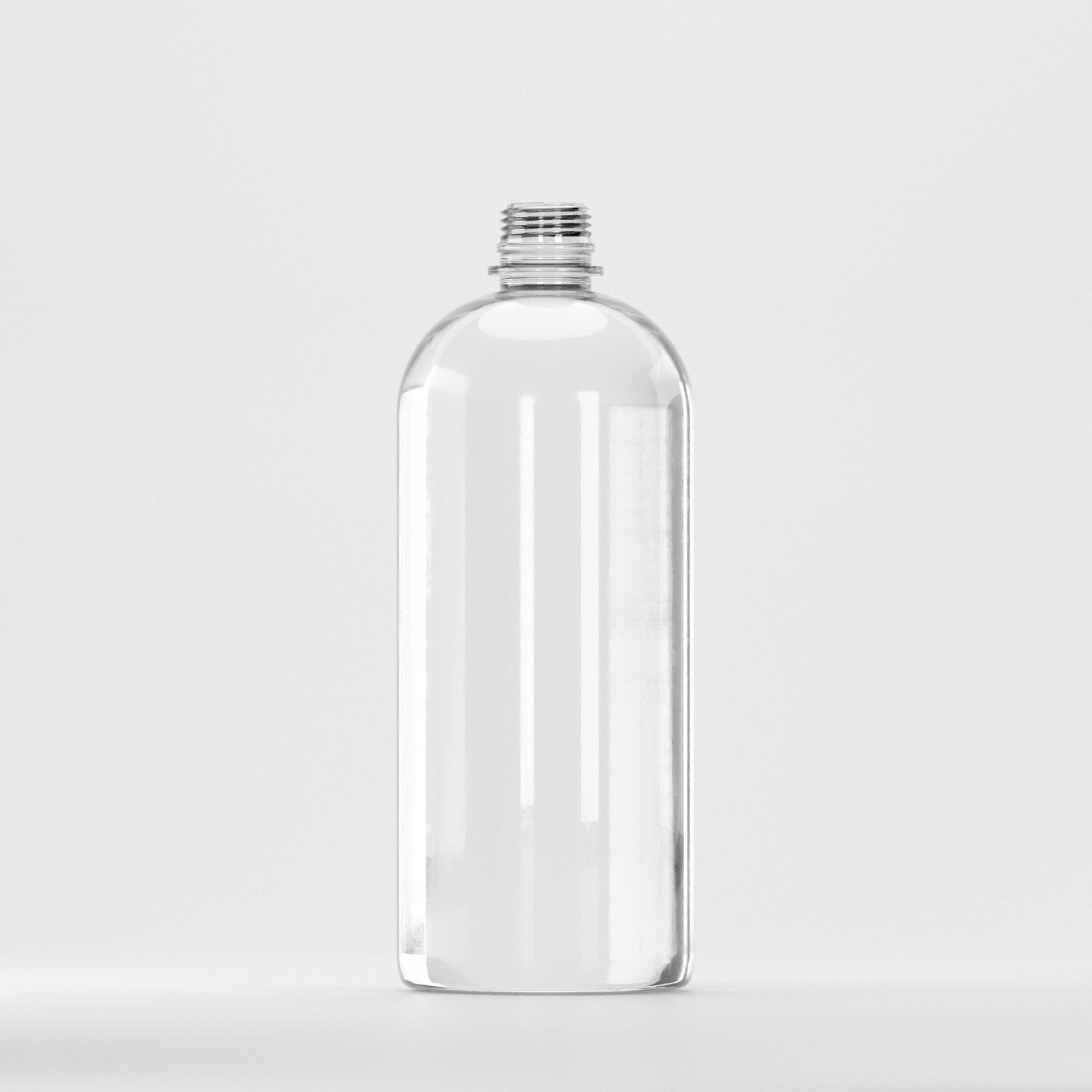 Flacon PET 1L Rotund, transparent – fără capac