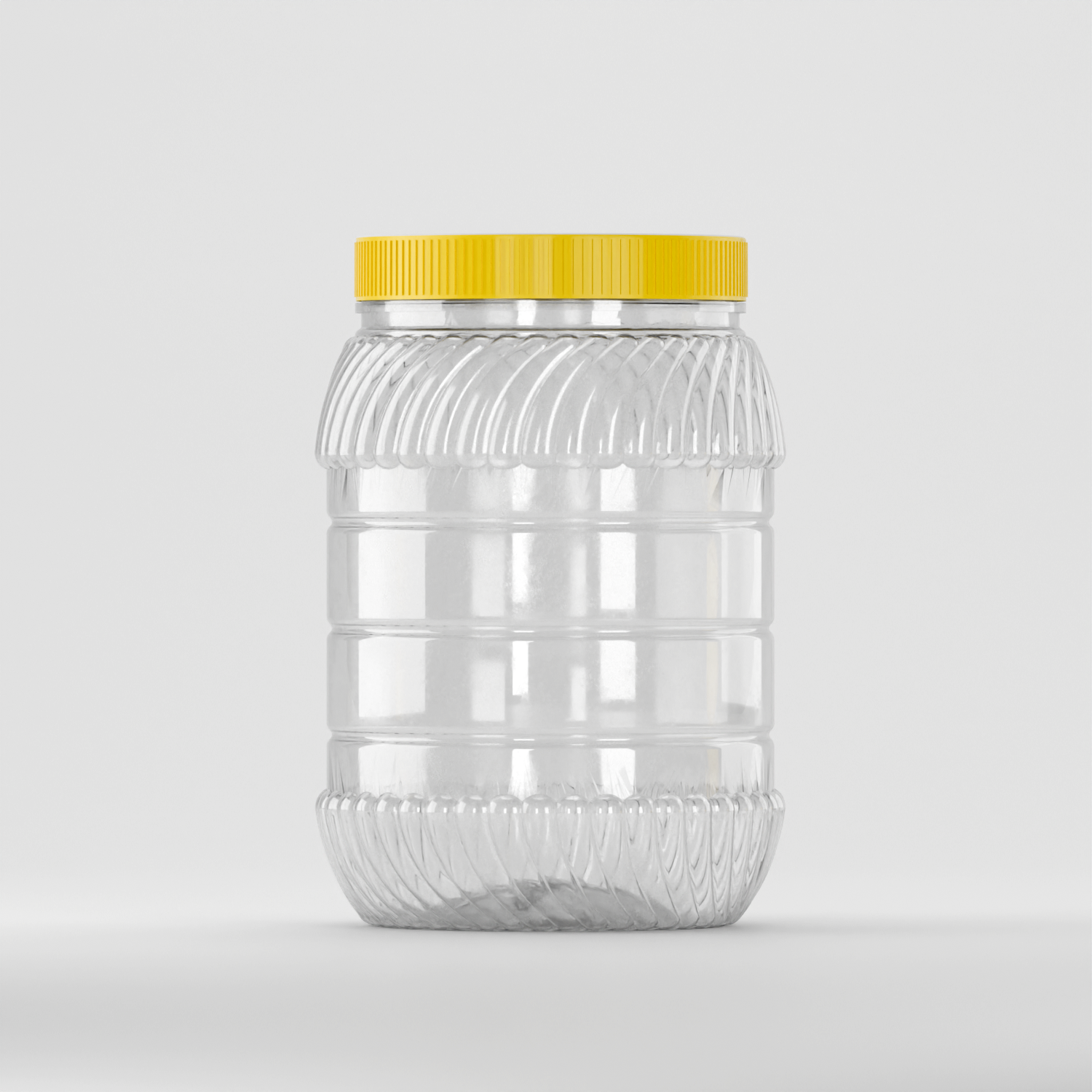 Borcan PET 2 L transparent cu capac