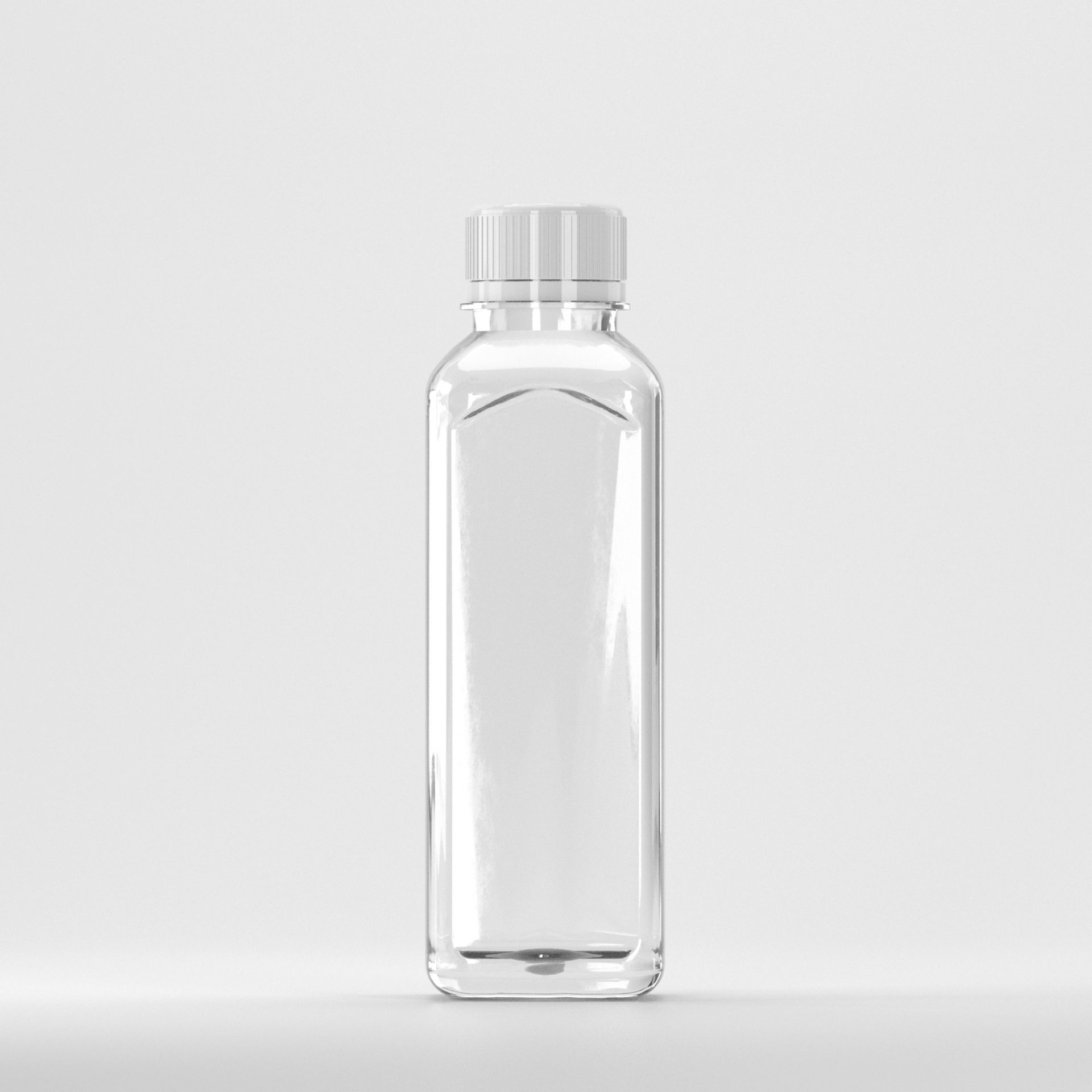 Flacon Pet 500ml Patrat,Transparent-filet 38mm-cu Capac