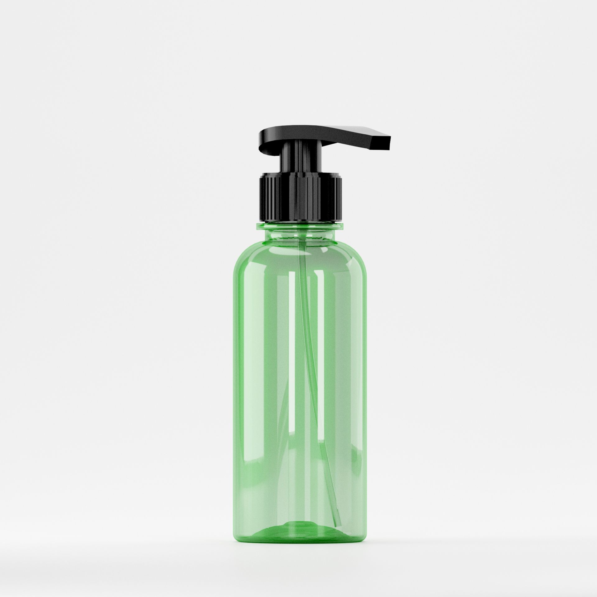 Flacon PET 200ml, Verde – Filet 28mm – PCO 1810 cu Pompiță Neagră