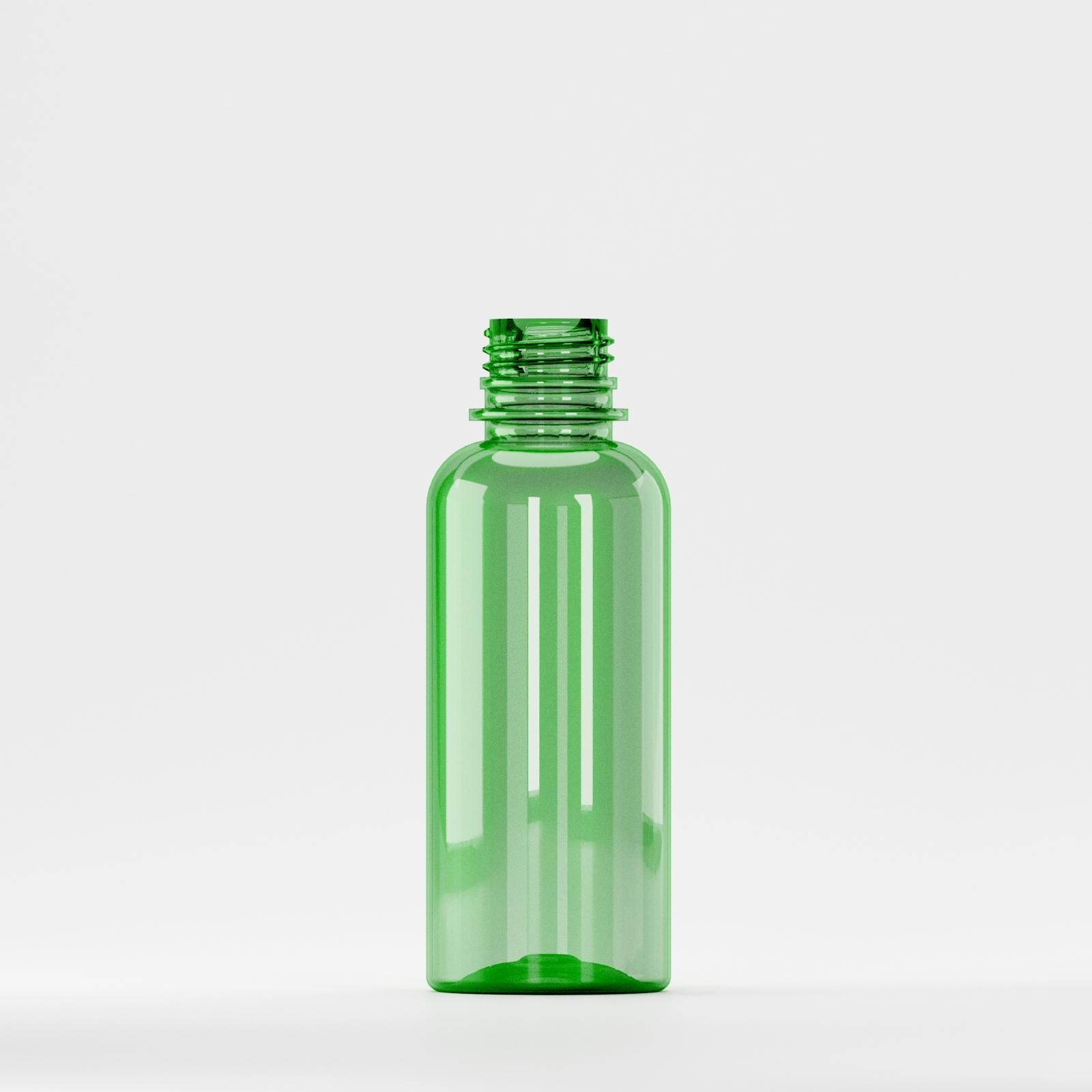 Flacon PET 100 ml verde,-filet 28 mm– PCO 1810 (fără capac)